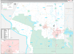 Jackson County, IL Digital Map Premium Style