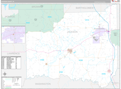 Jackson County, IN Digital Map Premium Style