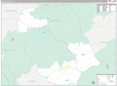 Jackson County, KY Digital Map Premium Style