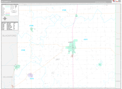 Jay County, IN Digital Map Premium Style