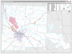 Jefferson County, AR Digital Map Premium Style