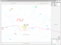 Jefferson County, IA Digital Map Premium Style