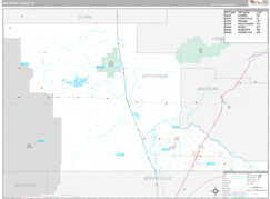 Jefferson County, ID Digital Map Premium Style