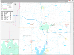 Jefferson County, IL Digital Map Premium Style