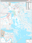 Jefferson Parish (County), LA Digital Map Premium Style