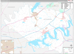 Jefferson County, TN Digital Map Premium Style