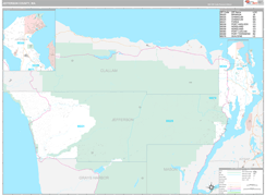 Jefferson County, WA Digital Map Premium Style