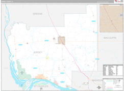 Jersey County, IL Digital Map Premium Style