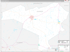 Johnson County, GA Digital Map Premium Style