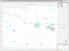 Johnson County, MO Digital Map Premium Style
