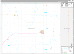 Johnson County, NE Digital Map Premium Style