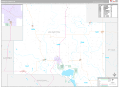 Johnston County, OK Digital Map Premium Style