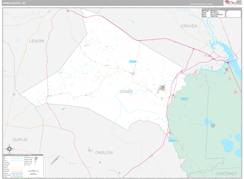 Jones County, NC Digital Map Premium Style