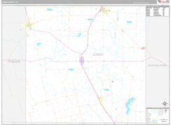 Jones County, TX Digital Map Premium Style