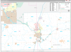 Kankakee County, IL Digital Map Premium Style