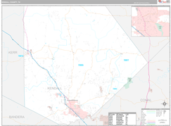 Kendall County, TX Digital Map Premium Style