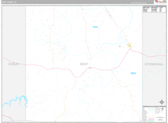 Kent County, TX Digital Map Premium Style