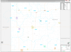 Keokuk County, IA Digital Map Premium Style