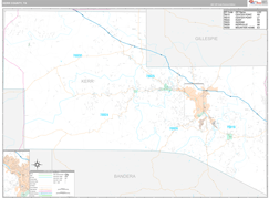 Kerr County, TX Digital Map Premium Style