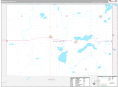 Kingsbury County, SD Digital Map Premium Style