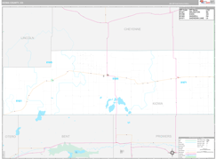 Kiowa County, CO Digital Map Premium Style