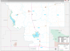 Kiowa County, OK Digital Map Premium Style