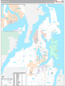 Kitsap County, WA Digital Map Premium Style