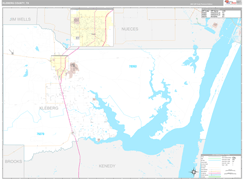 Kleberg County, TX Digital Map Premium Style