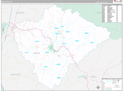 Knox County, KY Digital Map Premium Style