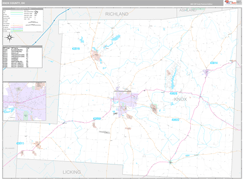 Knox County, OH Digital Map Premium Style