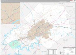 Knox County, TN Digital Map Premium Style