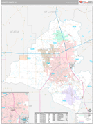 Lafayette Parish (County), LA Digital Map Premium Style