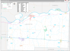 Lafayette County, MO Digital Map Premium Style