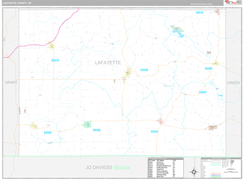 Lafayette County, WI Digital Map Premium Style