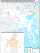 Lafourche Parish (County), LA Digital Map Premium Style