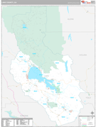 Lake County, CA Digital Map Premium Style