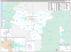 Lane County, OR Digital Map Premium Style