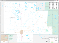 Langlade County, WI Digital Map Premium Style