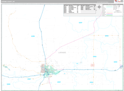 Laramie County, WY Digital Map Premium Style