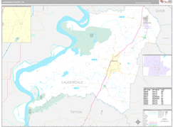 Lauderdale County, TN Digital Map Premium Style