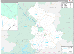 Laurel County, KY Digital Map Premium Style