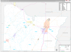 Lawrence County, AR Digital Map Premium Style