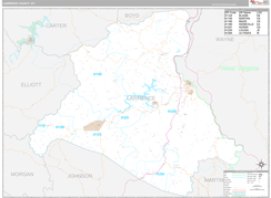 Lawrence County, KY Digital Map Premium Style