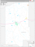 Lawrence County, MS Digital Map Premium Style