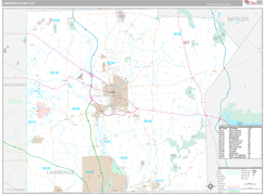 Lawrence County, PA Digital Map Premium Style