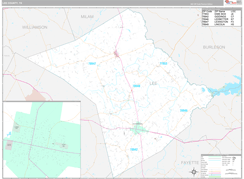 Lee County, TX Digital Map Premium Style