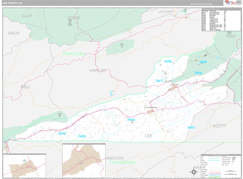 Lee County, VA Digital Map Premium Style