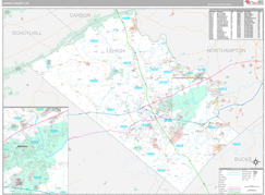 Lehigh County, PA Digital Map Premium Style