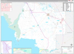 Levy County, FL Digital Map Premium Style