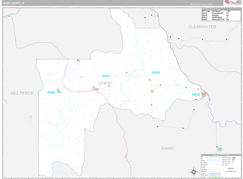 Lewis County, ID Digital Map Premium Style